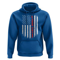 Personalized Firefighter Hoodie Custom Text Name Vintage American Flag Patriot Fireman Gift
