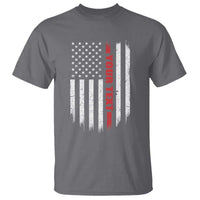 Personalized Firefighter T Shirt Custom Text Name Vintage American Flag Patriot Fireman Gift