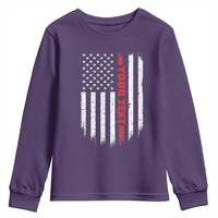 Personalized Firefighter Youth Sweatshirt Custom Text Name Vintage American Flag Patriot Fireman Gift