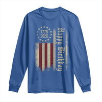 250th Birthday US July 4th 1776 2026 American Flag Long Sleeve Shirt