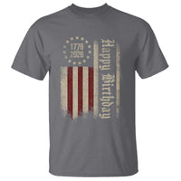 250th Birthday US July 4th 1776 2026 American Flag T Shirt
