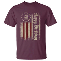 250th Birthday US July 4th 1776 2026 American Flag T Shirt