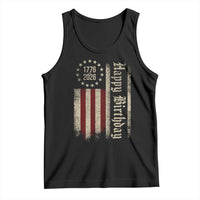 250th Birthday US July 4th 1776 2026 American Flag Tank Top