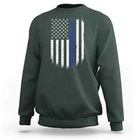 Personalized Police Sweatshirt Custom Text Name Vintage American Flag Law Enforcement Gift