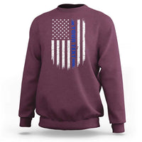 Personalized Police Sweatshirt Custom Text Name Vintage American Flag Law Enforcement Gift