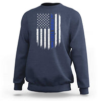 Personalized Police Sweatshirt Custom Text Name Vintage American Flag Law Enforcement Gift