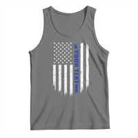 Personalized Police Tank Top Custom Text Name Vintage American Flag Law Enforcement Gift