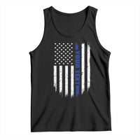 Personalized Police Tank Top Custom Text Name Vintage American Flag Law Enforcement Gift