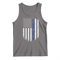 Personalized Police Tank Top Custom Text Name Vintage American Flag Law Enforcement Gift