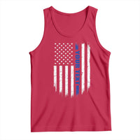 Personalized Police Tank Top Custom Text Name Vintage American Flag Law Enforcement Gift