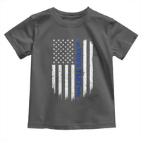 Personalized Police Toddler T Shirt Custom Text Name Vintage American Flag Law Enforcement Gift
