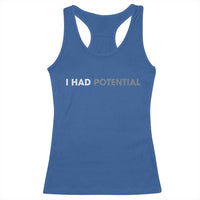 I Had Potential Racerback Tank Top Physics Science Teacher Humor