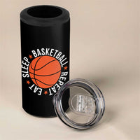 Basketball Lover 4 in 1 Can Cooler Tumbler Eat Sleep Basketball Repeat - Wonder Print Shop