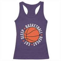 Basketball Lover Racerback Tank Top Eat Sleep Basketball Repeat - Wonder Print Shop