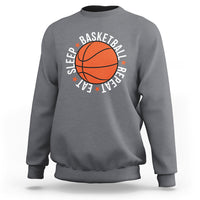Basketball Lover Sweatshirt Eat Sleep Basketball Repeat - Wonder Print Shop