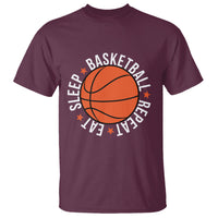 Basketball Lover T Shirt Eat Sleep Basketball Repeat - Wonder Print Shop