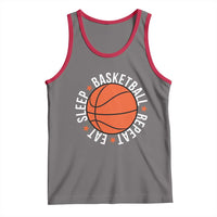 Basketball Lover Tank Top Eat Sleep Basketball Repeat - Wonder Print Shop