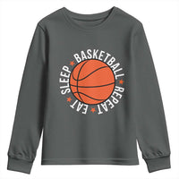 Basketball Lover Youth Sweatshirt Eat Sleep Basketball Repeat - Wonder Print Shop