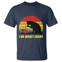 Funny Black Cat T Shirt I Do What I Want Vintage Coffe Cup - Wonder Print Shop
