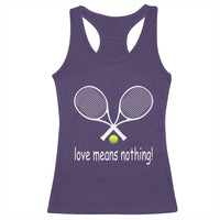 Funny Tennis Lover Racerback Tank Top Love Means Nothing - Wonder Print Shop