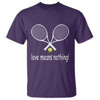 Funny Tennis Lover T Shirt Love Means Nothing - Wonder Print Shop