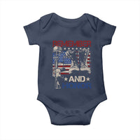 Remember And Honor Baby Onesie Memorial Day Veteran Boots American Flag