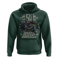 I Stand For Our Flag I Kneel For The Cross Proud Christian Veteran Hoodie