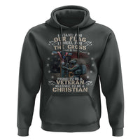 I Stand For Our Flag I Kneel For The Cross Proud Christian Veteran Hoodie