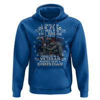 I Stand For Our Flag I Kneel For The Cross Proud Christian Veteran Hoodie