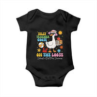 Funny School's Out For Summer Teacher Baby Onesie Silly Teacher Goose On The Loose Summer Break