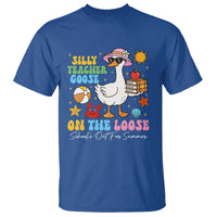 Funny School's Out For Summer Teacher T Shirt Silly Teacher Goose On The Loose Summer Break
