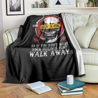 Funny I Am A Gen X-er Throw Blanket So If You Dont Want Your Feeling Hurt Walk Away Vintage Skull - Wonder Print Shop