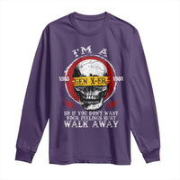 Funny I Am A Gen X-er Long Sleeve Shirt So If You Dont Want Your Feeling Hurt Walk Away Vintage Skull - Wonder Print Shop