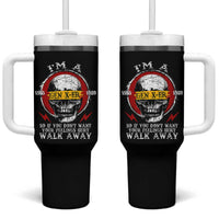 Funny I Am A Gen X-er Tumbler With Handle So If You Dont Want Your Feeling Hurt Walk Away Vintage Skull - Wonder Print Shop