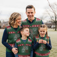 My Son Has Your Back Proud Army Dad V-Neck Knit Sweater Vest Military Father - Wonder Print Shop