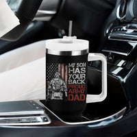 My Son Has Your Back Proud Army Dad Tumbler With Handle Military Father
