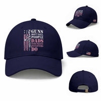 Funny Gun Don't Kill People Dads With Pretty Daughters Do Baseball Cap Girl Dad Pink American Flag