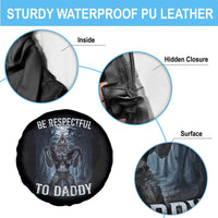 Funny Be Respectful To Daddy Spare Tire Cover Alpha Werewolf Wolf Meme