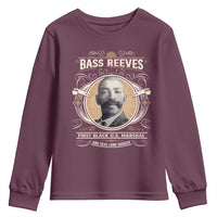 Bass Reeves First Black US Marshal And Real Lone Ranger Youth Sweatshirt African American Cowboy