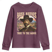 Bass Reeves True To The Badge Youth Sweatshirt African American Cowboy Marshal Black History Month