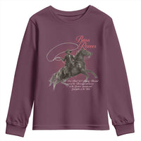 Bass Reeves Youth Sweatshirt African American Cowboy Marshal Black History Month TS11