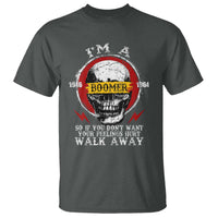 Funny I Am A Boomer T Shirt So If You Dont Want Your Feeling Hurt Walk Away Vintage Skull - Wonder Print Shop
