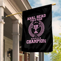 Funny #1 Anal Bead Tug O War Champion Garden Flag Pink Adult Humor Cringe - Wonder Print Shop
