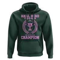 Funny #1 Anal Bead Tug O War Champion Hoodie Pink Adult Humor Cringe