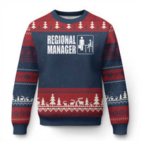 Regional Manager Ugly Christmas Sweater Funny Dad Baby Matching