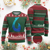 Tribal Makau Hawaiian Fish Hook Pacific Islander Hawaiian Ugly Christmas Sweater