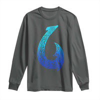 Tribal Makau Hawaiian Fish Hook Pacific Islander Hawaiian Long Sleeve Shirt