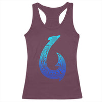 Tribal Makau Hawaiian Fish Hook Pacific Islander Hawaiian Racerback Tank Top
