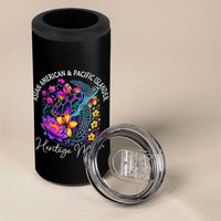 AAPI Asian American and Pacific Islander Heritage Month 4 in 1 Can Cooler Tumbler Floral Sea Turtle