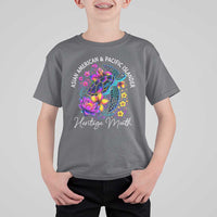 AAPI Asian American and Pacific Islander Heritage Month T Shirt For Kid Floral Sea Turtle
